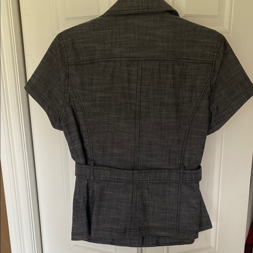 Elena Solano Gray / Black Short Sleeve Women's Jacket - Picture 5 of 5